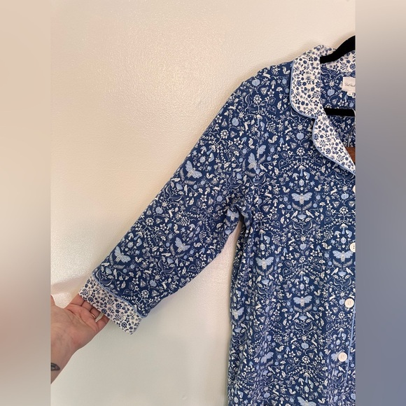 Bedhead Through The Woods Knit 3/4 Sleeve Notch Collar Cropped Pajama Set Medium - Picture 3 of 10